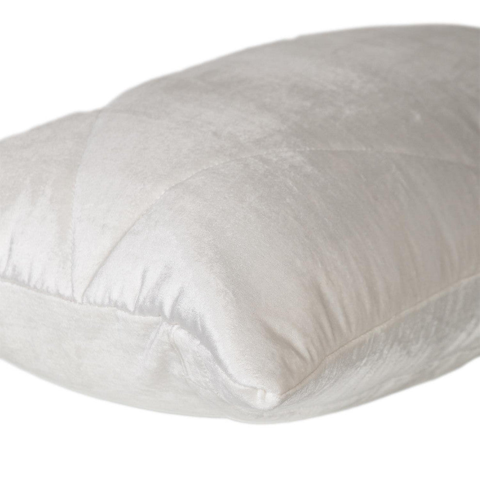 Parkland Collection Koko White Throw Pillow, Rectangle