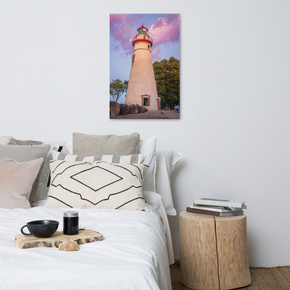 Marblehead Lighthouse at Sunset Coastal Landscape Canvas Prints, 24" X 36"
