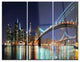 "Brooklyn Bridge Panorama" Photo Metal Wall Art, 3 Panels, 36"x28"