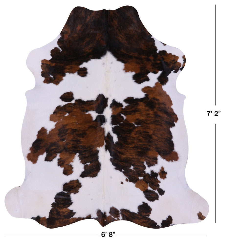 Tricolor Natural Cowhide Rug 7' 2" X 6' 8" C2255