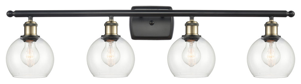 Innovations 516-4W-BAB-G122-6-LED 4 Light Bath Vanity Light, Black Antique Brass