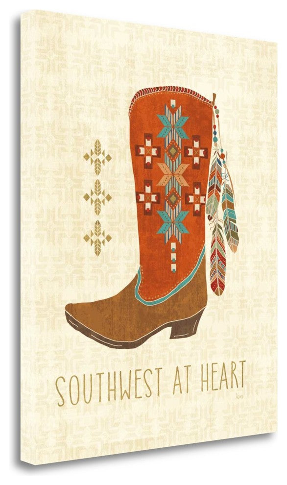 "Southwest At Heart IV" By Veronique Charron, Giclee on Gallery Wrap Canvas