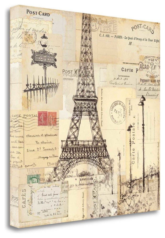 "Paris Collage II" By Pela Studio, Giclee Print on Gallery Wrap Canvas