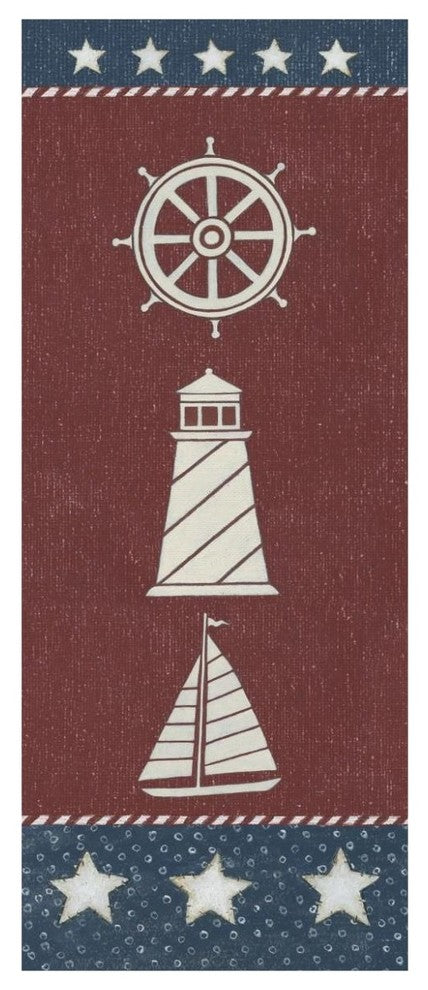 "Coastal Americana Panel II" Digital Paper Print by David Carter Brown, 32"x77"