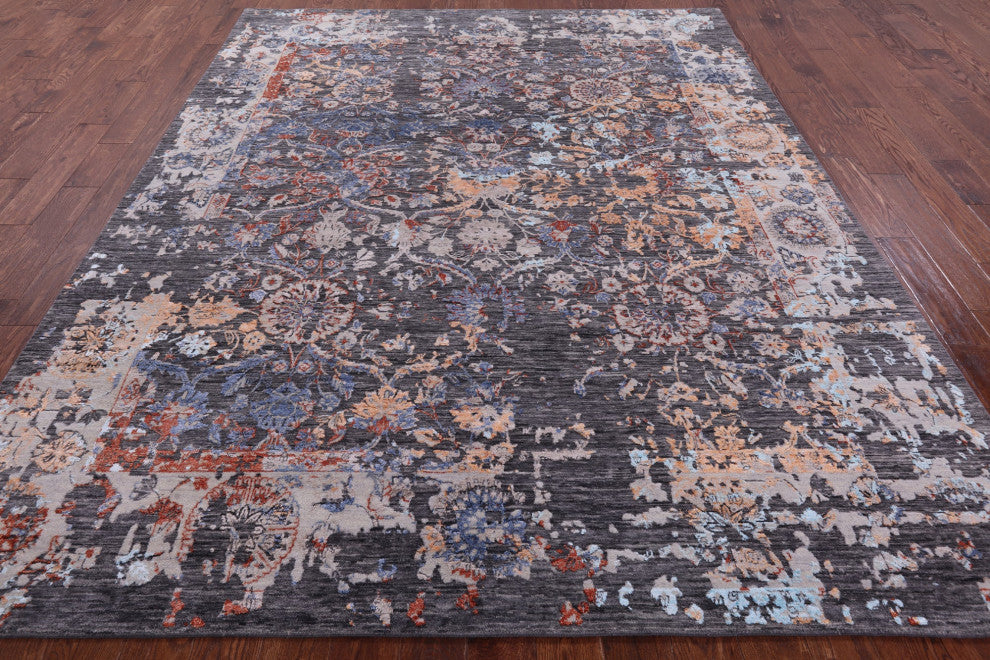Wool & Silk Persian Handmade Rug 7' 11" X 10' 0" - Q13511