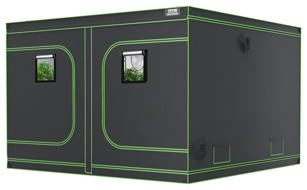 VEVOR Grow Tent 120 x 120 x 80in Indoor Growing Tent Hydroponic Window Door Tray