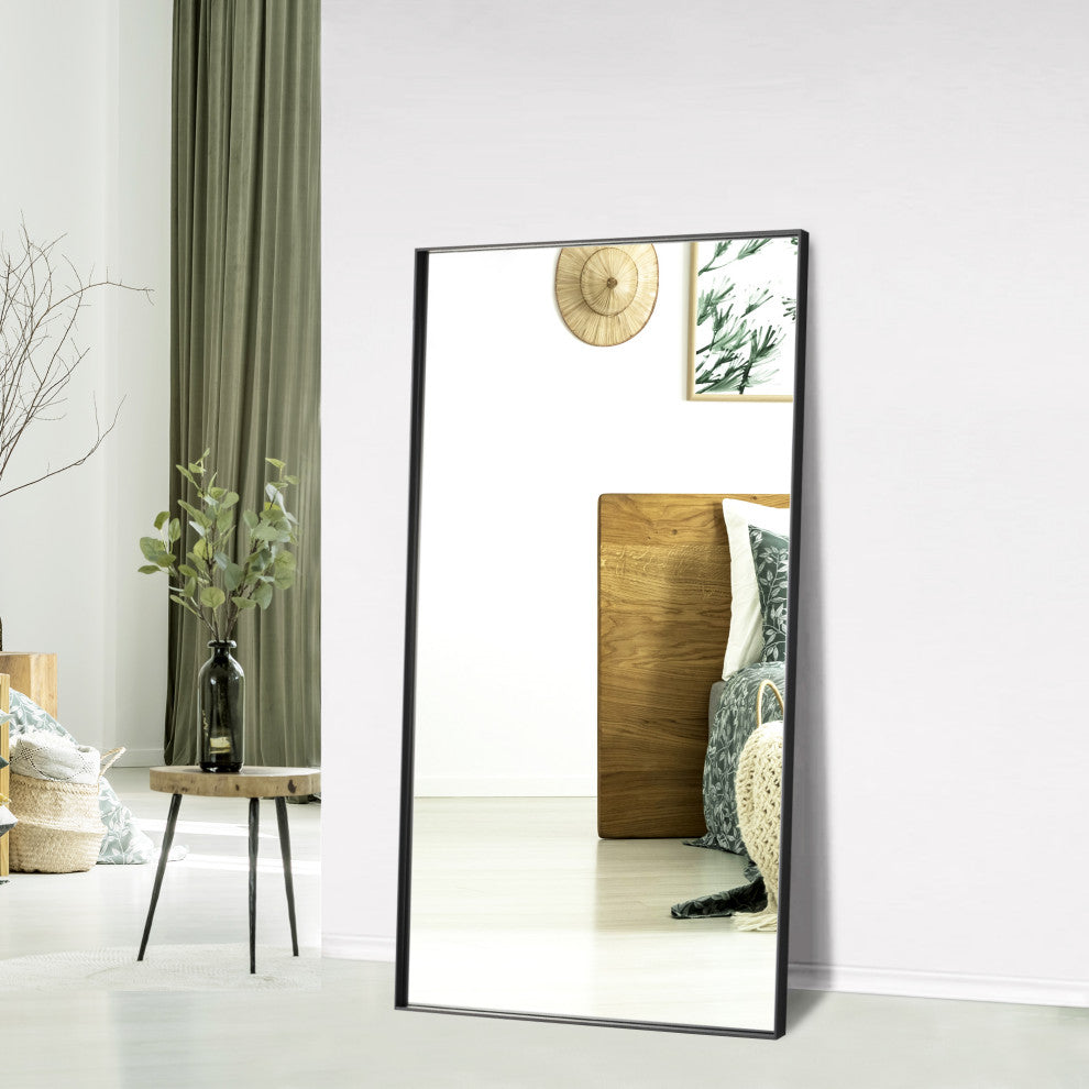 Rectangle Metal Framed Full Length Mirror, 58"x30"