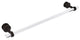 Pacific Beach 24" Shower Door Towel Bar with Groovy Accents, Oil Rubbed Bronze