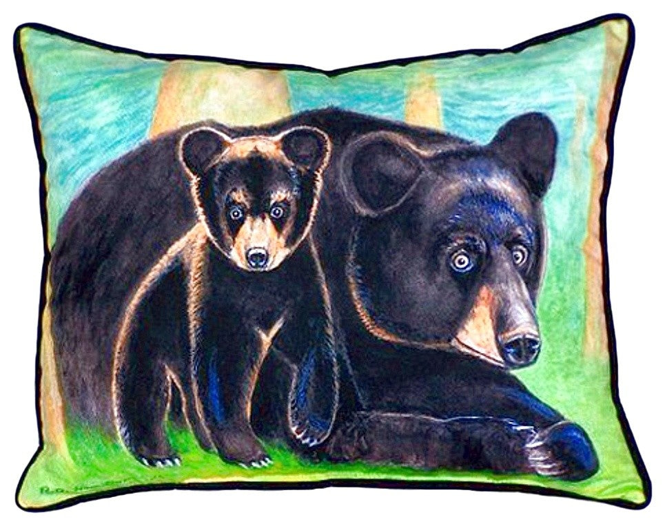 Bear & Cub Extra Large Zippered Pillow 20x24
