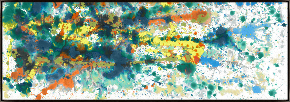 88x30 Smile Again III, Framed Artwork, Espresso