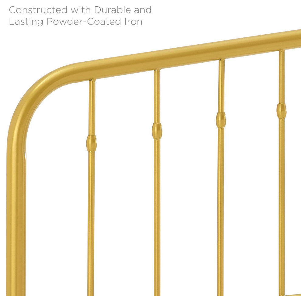 Lennon Twin Metal Headboard - Gold