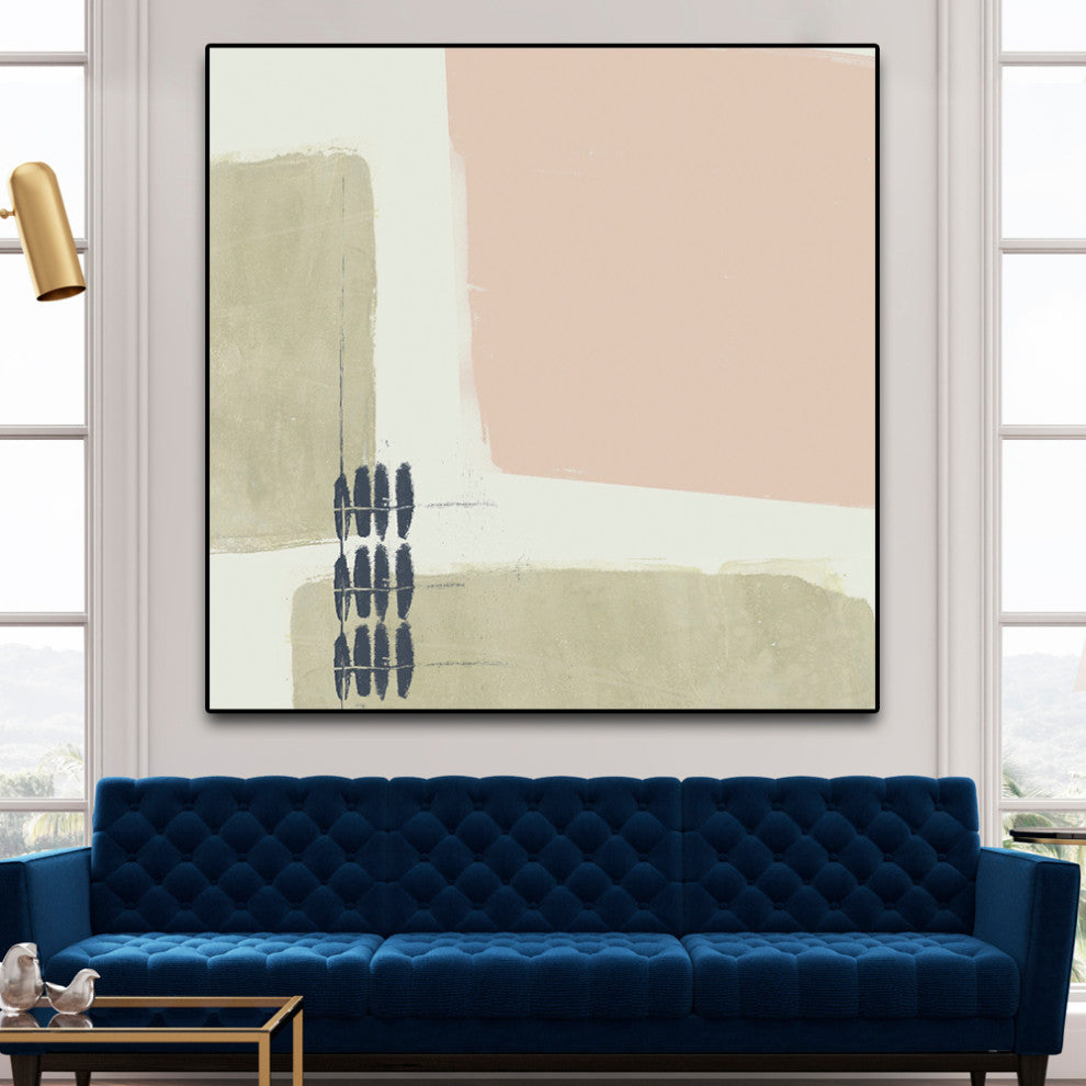 "Monotype Abstraction I" Oversized Framed Canvas, 45" x 45"