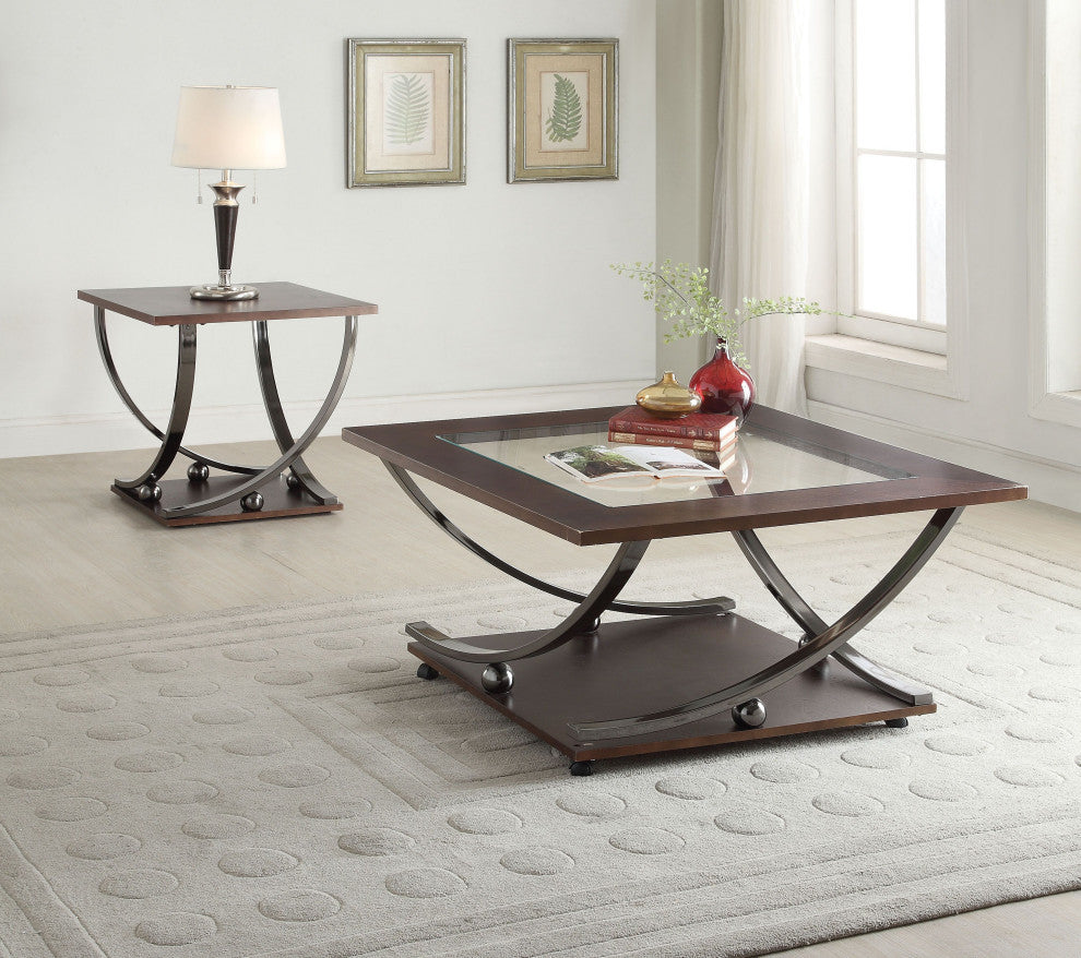 Isiah End Table, Black Nickel