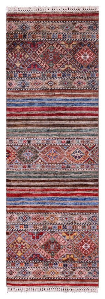 Runner Khorjin Super Kazak Hand-Knotted Wool Rug 2' 0" X 6' 1" Q10066