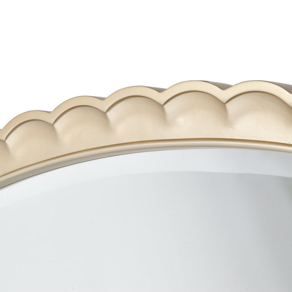Malibu Crest Oval Wall Accent Mirror - Chardonnay