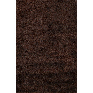 Brown Contemporary Plush Shaggy Oriental Area Rug Hand-tufted Carpet 5x7