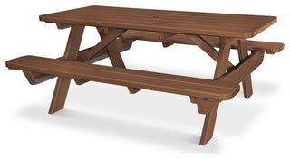 Polywood Park 72" Picnic Table, Teak