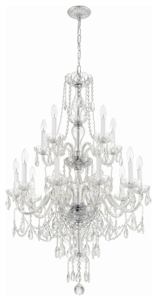 Crystorama Lighting Group 1155-CL-MWP Traditional Crystal 15 - Polished Brass