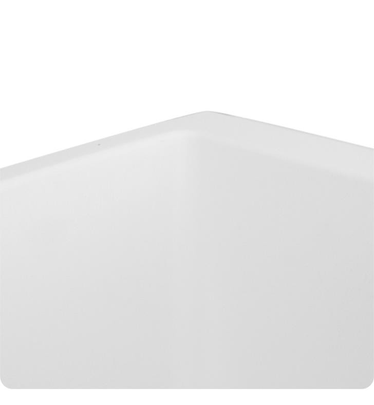 Nantucket Sinks PR6040-W-UM 60/40 Double Bowl Granite Composite White