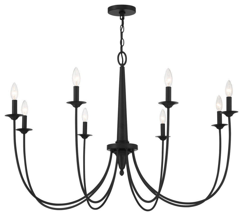 Stonecrest 8-Light Chandelier, Matte Black