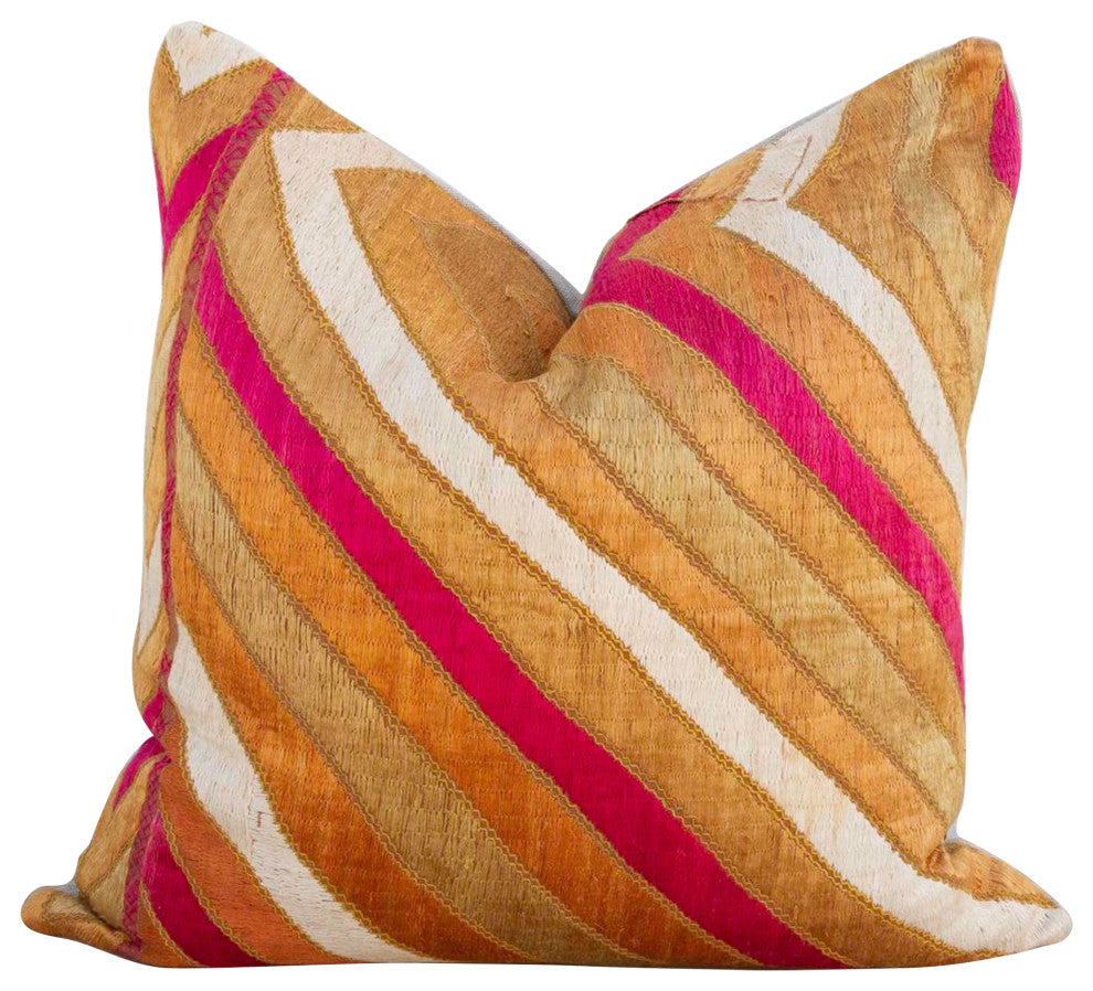 Lehrya Silk Phulkari Pillow