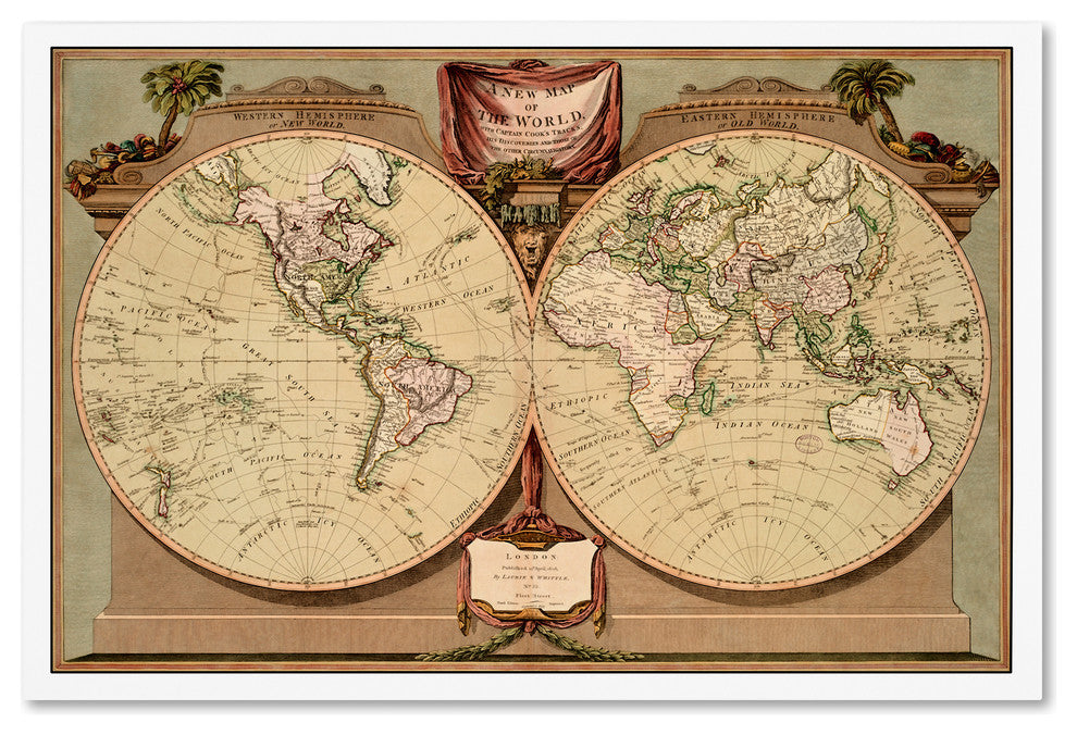 Vintage Lavoie 'Captain Cooks Tracks' Canvas Art, 22" x 32"