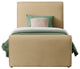 Sloan Black Velvet Full Bed, Camel, Twin