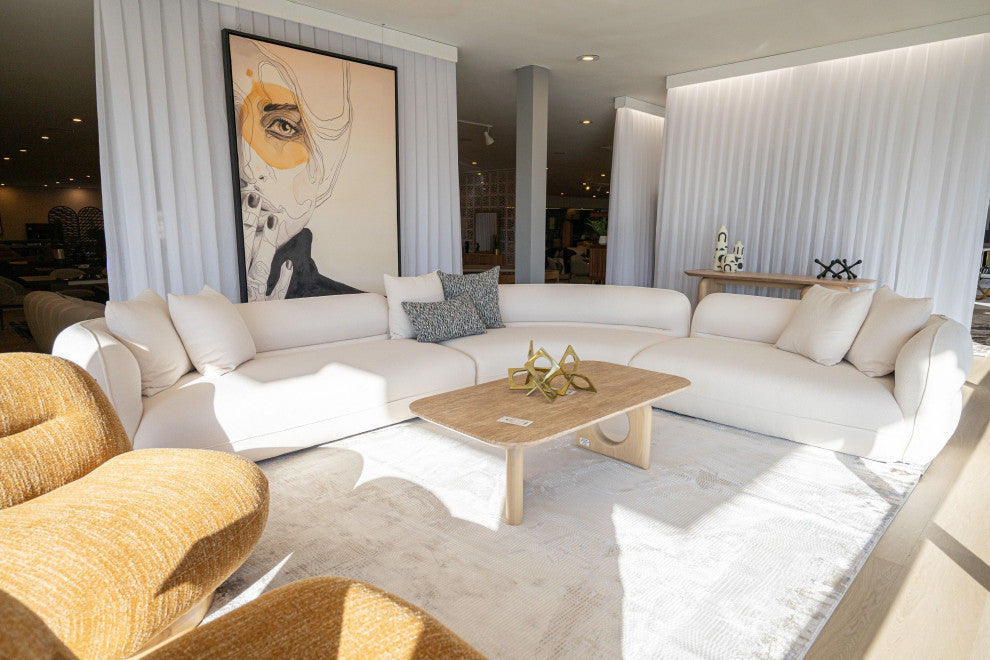 Nova Domus Osaka Faux Marble + Natural Ash Coffee Table