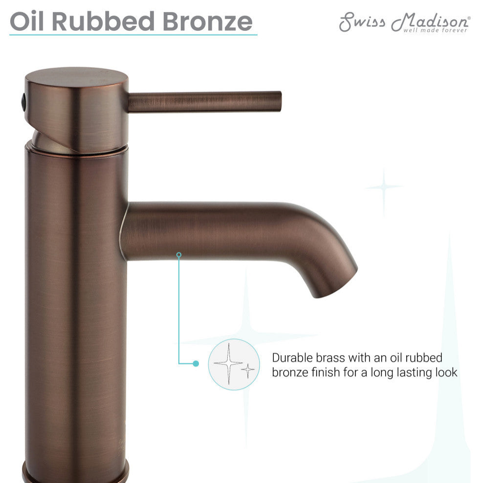 Ivy Single Hole Single Handle Bathroom Faucet, Oil Rubbed Bronze