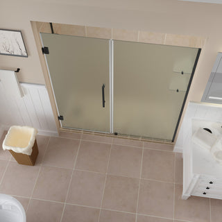 Belmore GS 63.25"-64.25"x72" Frameless Hinged Shower Door