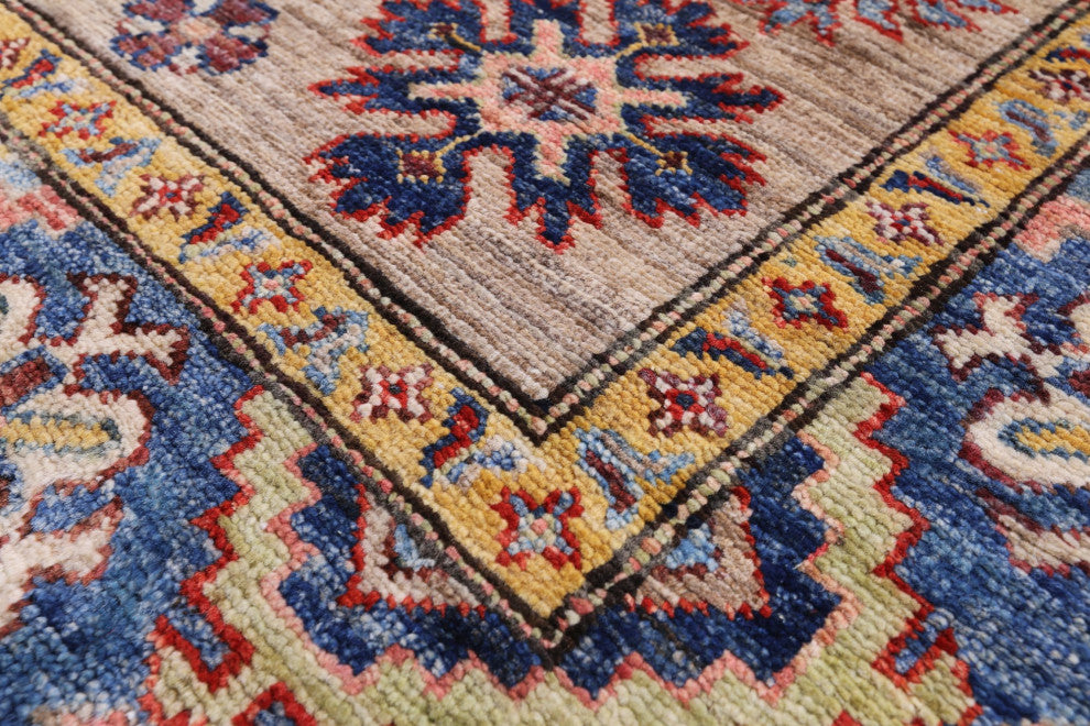 Super Kazak Handmade Wool Rug 3' 10" X 6' 1" Q7802