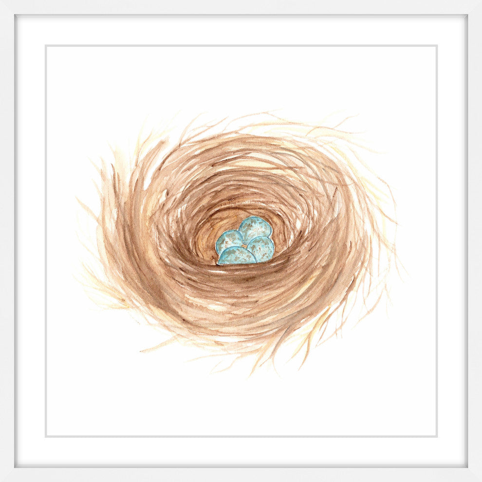 Marmont Hill, "Nest" by Thimble Sparrow Framed Painting Print, 18x18