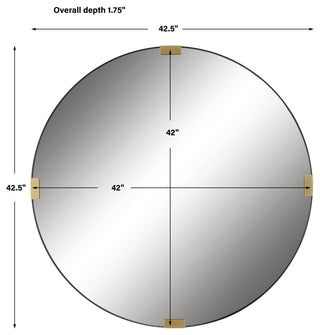 Uttermost 09882 Clip Modern Round Mirror