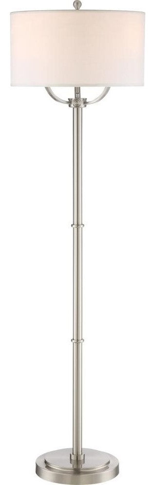 Quoizel VVBY9362BN Three Light Floor Lamp Broadway Brushed Nickel