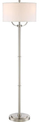 Quoizel VVBY9362BN Three Light Floor Lamp Broadway Brushed Nickel