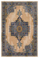 Surya Hannon Hill HNO-1012 5'x7'6" Rug, Tan/Wheat/Blue/Gray/Teal/Saffron/Khaki