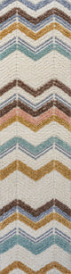 Elin Chevron High-Low Multi/Cream 2'x8' Runner Rug