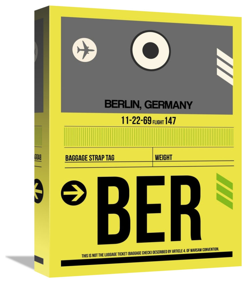 "BER Berlin Luggage Tag 1" Fine Art Print