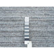 Coin Gray Hand Loomed Modern Striae Design Wool Round Oriental Rug 11'10"x11'10"