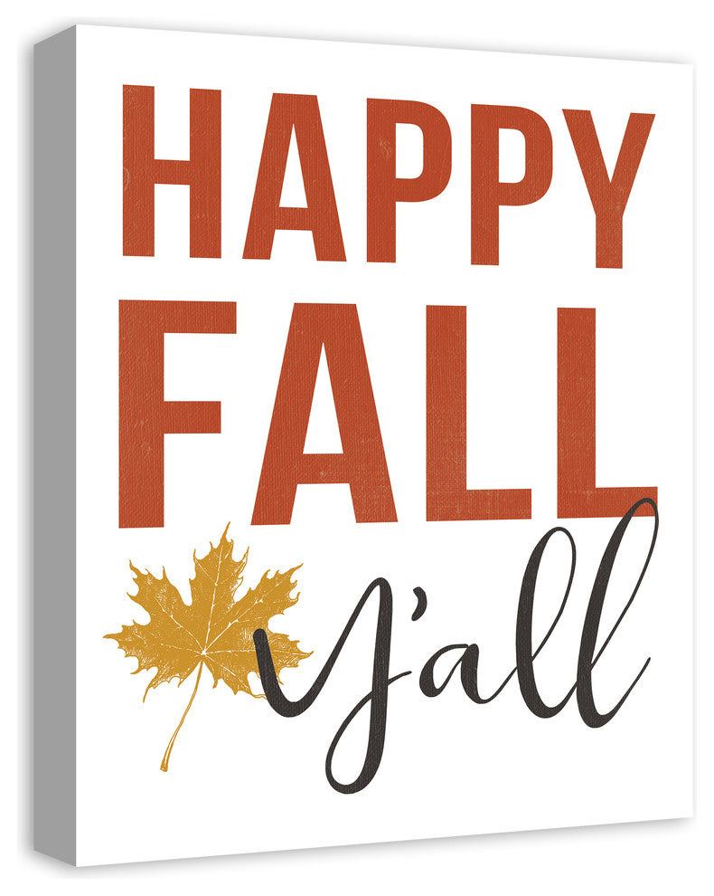 Happy Fall Y'all Print on Canvas