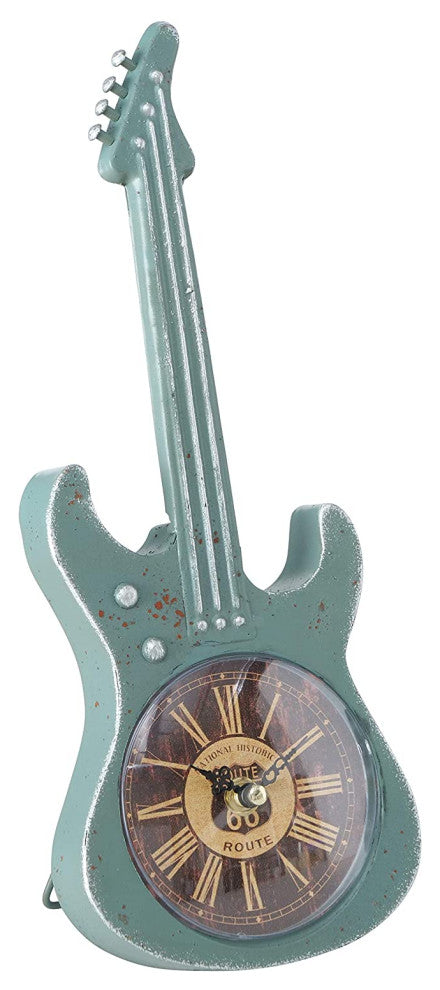 Retro Guitar Table Clock, 13.5 Inches