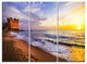 "Castle Santa Severa Over Sunset Italy" Metal Wall Art, 3 Panels, 36"x28"