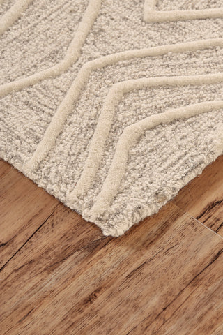 Weave & Wander Fadden Rug, Ivory/Natural, 5'x8'