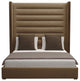 Nativa Interiors Irenne Horizontal Channel Bed, Brown, Ca King, High 87"