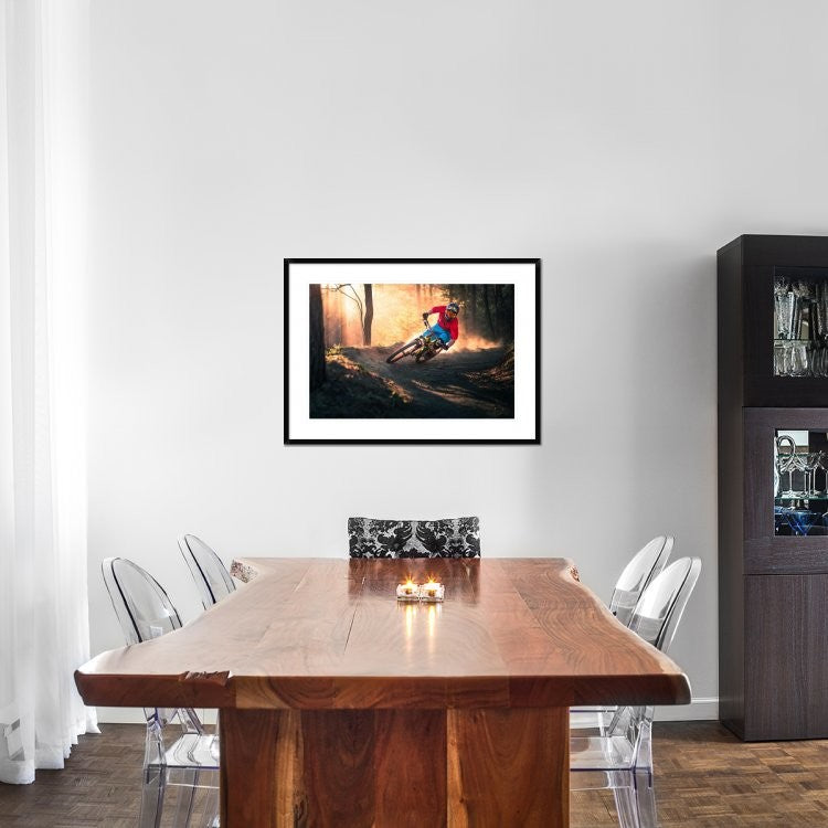 "Golden Bermed Corner" Framed Digital Print by Sandi Bertoncelj, 38x27"