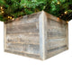 HomeRoots 28" Square Natural Weathered Gray Christmas Tree Collar