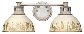 Golden Lighting 0865-BA2 AI Kinsley 2 Light 19"W Vanity Light - Aged Galvanized