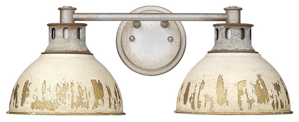 Golden Lighting 0865-BA2 AI Kinsley 2 Light 19"W Vanity Light - Aged Galvanized