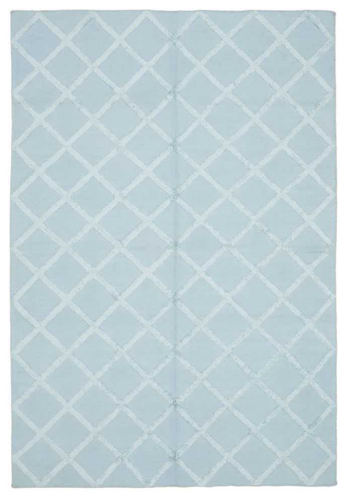 Rug N Carpet - Hand-knotted Modern Design 6' 0'' x 9' 0'' Wool Unique Kilim Rug