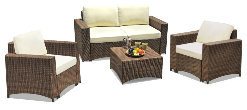 Studio Shine Collection Loveseat 2 Armchairs And Coffee Table Conversation Set